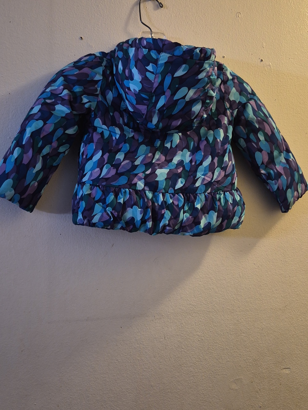 Gymboree Teal & Purple Patterned Puffer Jacket - Picture 2 of 7